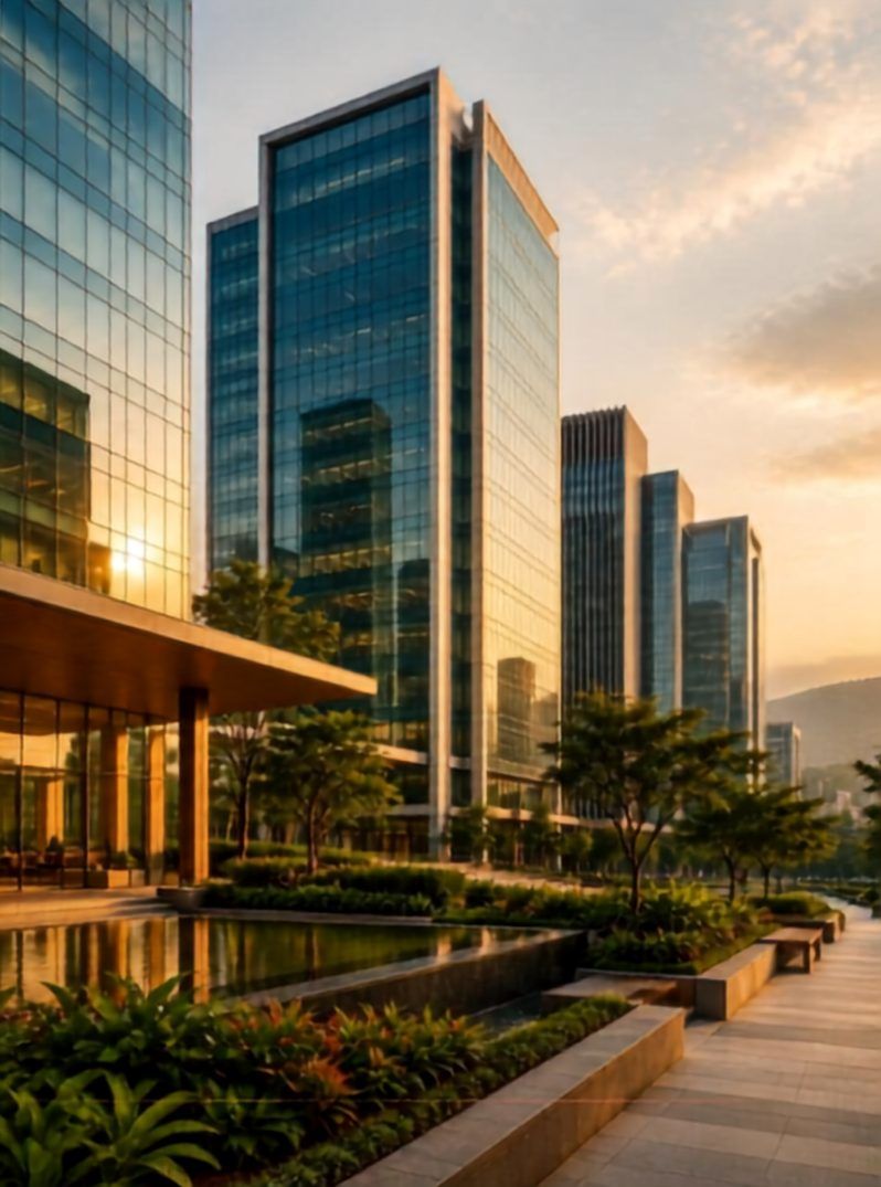 Modern Grade A commercial office tower in Pune